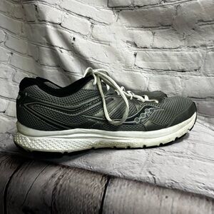 Saucony Grid Cohesion S20420-7 Black Gray Mens 8 Athletic Running Sneaker Shoes